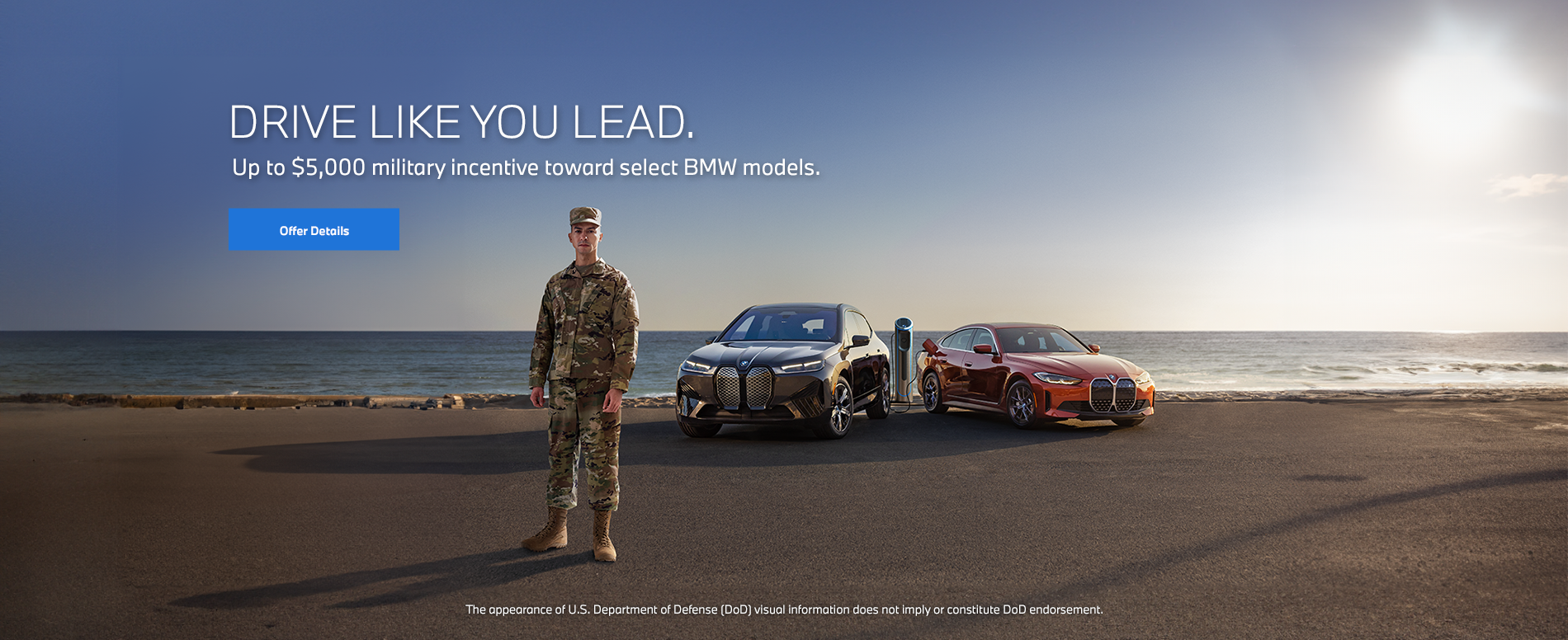 Up to $5000 Military Incentive on select BMW models