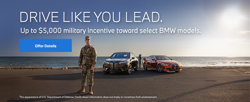 Up to $5000 Military Incentive on select BMW models